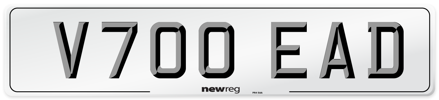 V700 EAD Number Plate from New Reg